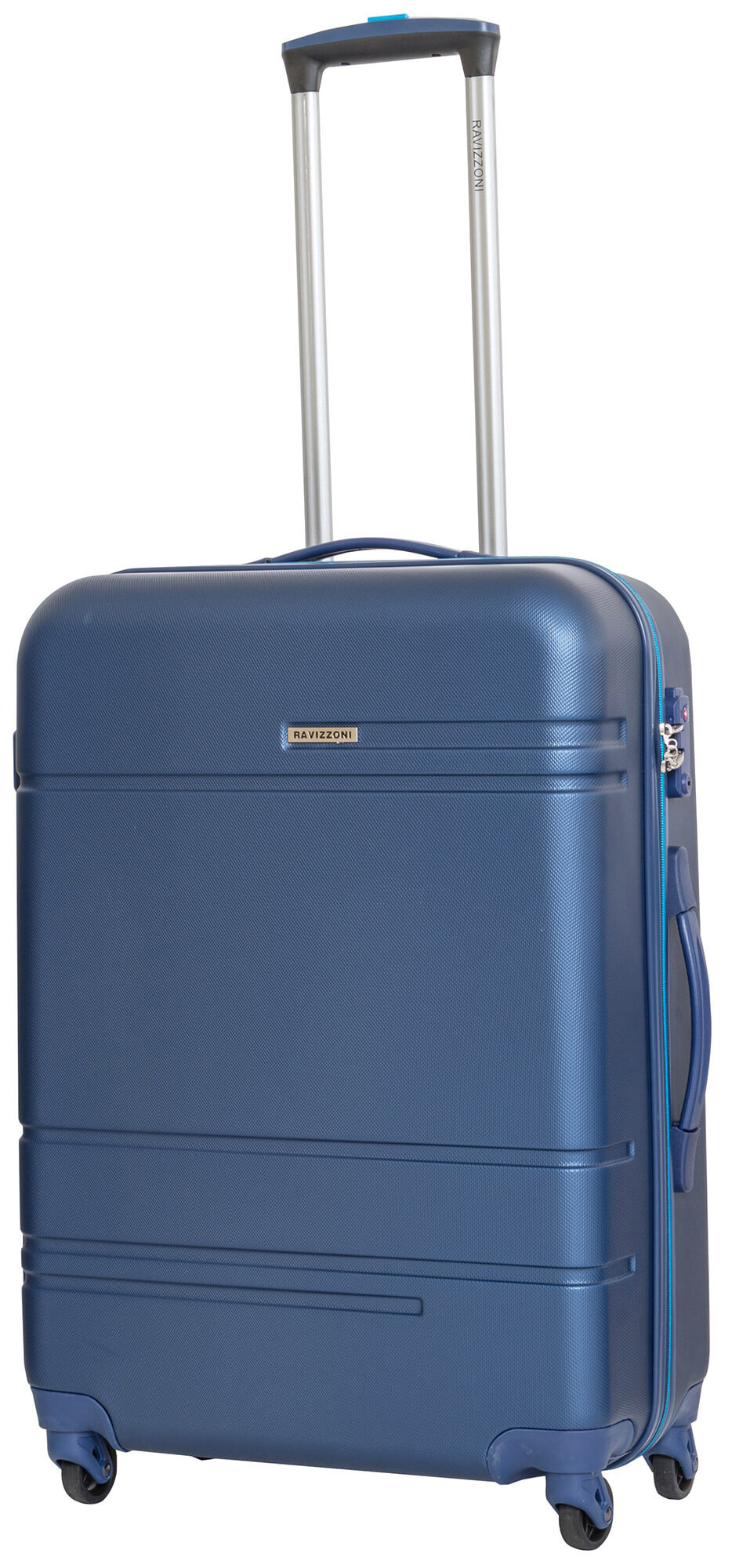 Trolley Valigia Media Rigida in ABS 4 Ruote TSA Ravizzoni Sangria Blu