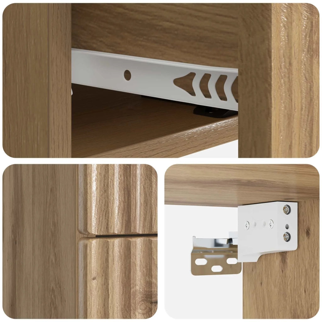 Mobiletto da notte a muro Rovere Artigianale 33 x 34,5 x 40 cm 898483
