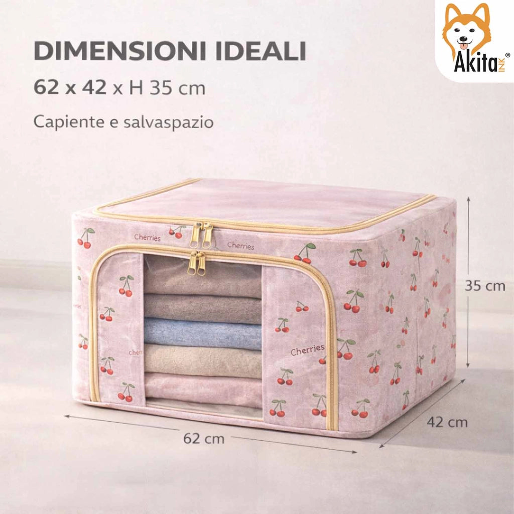 Akitaink Set 2 Contenitori Armadio Salvaspazio 62x42x35 cm