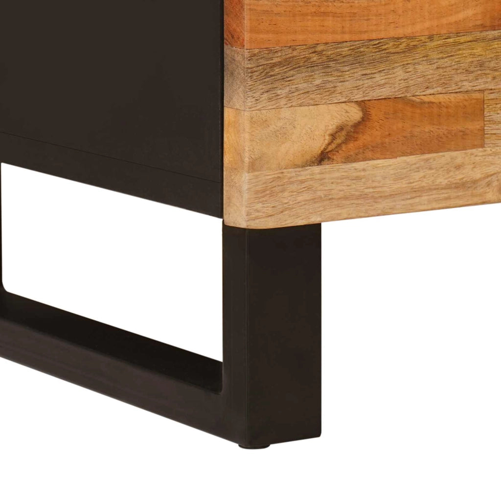 Armadio funzionale rettangolare per camera da letto 50 x 33 x 60 cm in legno massello di mango marrone 02_0057810