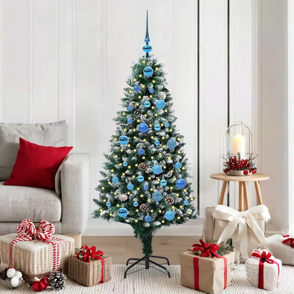 Albero di Natale artificiale con 150 LED Verde 150 cm 3396258