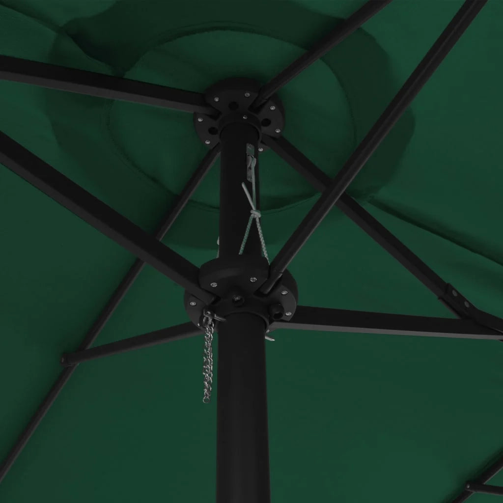 Ombrellone da esterno e palo in alluminio 460 x 270 cm verde 02_0008293