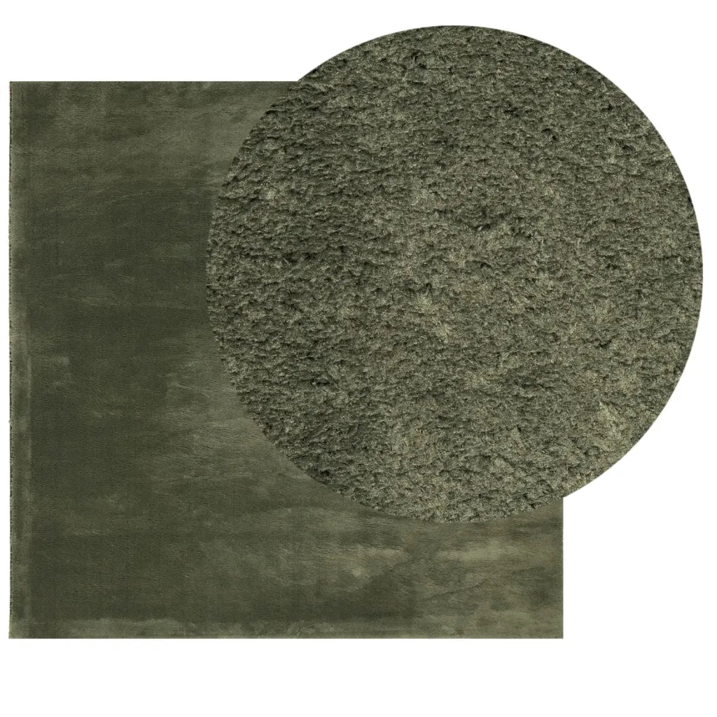 Tappeto Pelo Corto HUARTE Morbido Lavabile Verde Bosco 375101