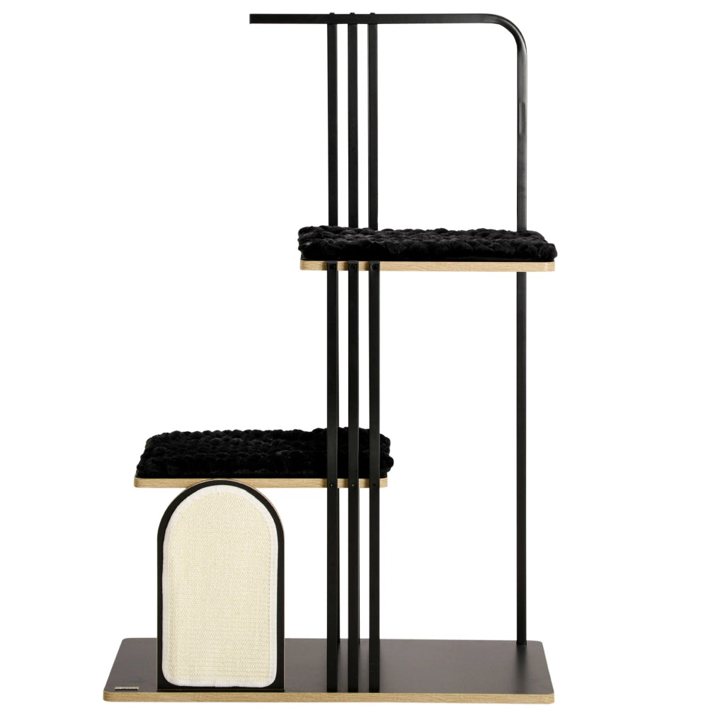 Tiragraffi per Gatti con Cuscini ¨C zephmum ¨C Nero, Acciaio, 85x48x128 cm