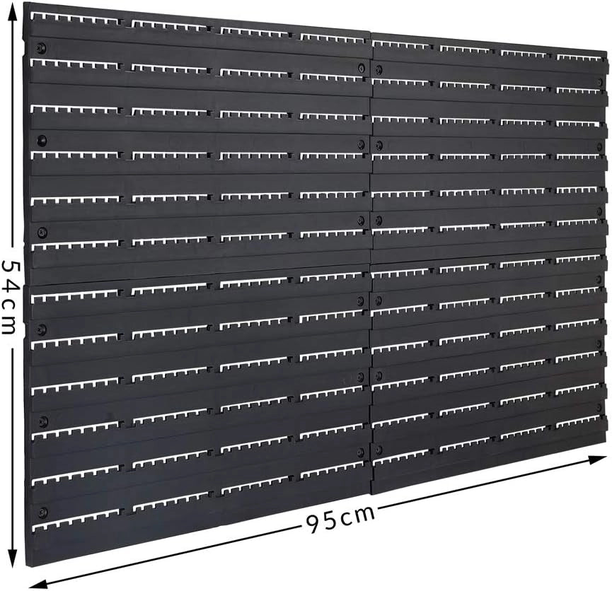 ® Pannello Preforato Portautensili 86 pz. Box Impilabili Parete Attrezzata Officina Organizer Ampliabile Garage