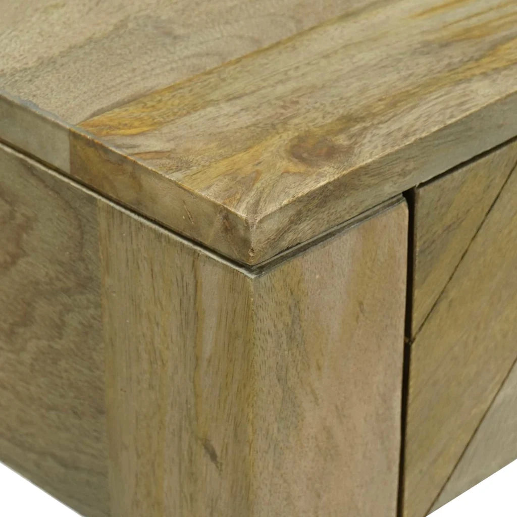 Tavolo consolle con cassetto Grigio naturale 110 x 30 x 80 cm