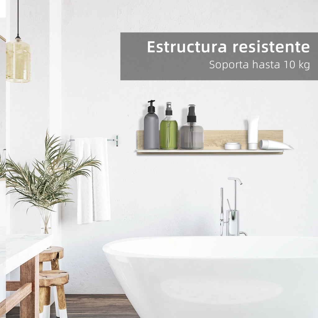 Scaffale a Parete in Legno ¨C zephmum ¨C Robe Bianco 120x15x20 cm