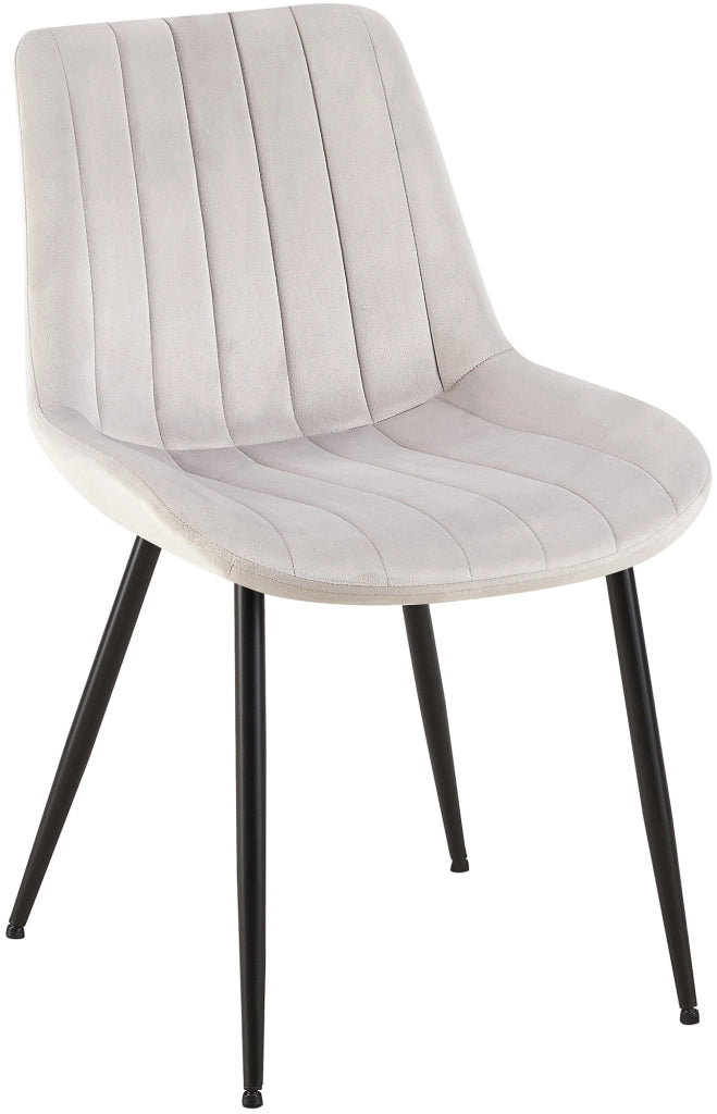 Sedia Rahden in velluto grigio chiaro