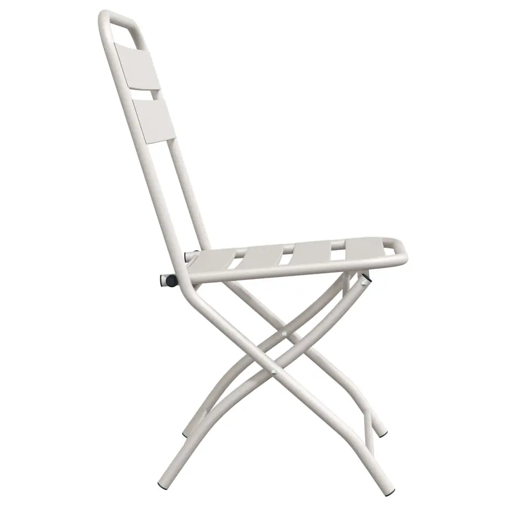 Sedia Pieghevole da Giardino 2 pz | Sedie da Esterno Beige 42 x 52 x 82cm