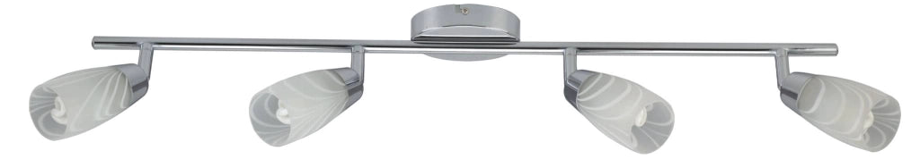 Plafoniera Candellux Laufer cromata/bianca 4xG9 78cm