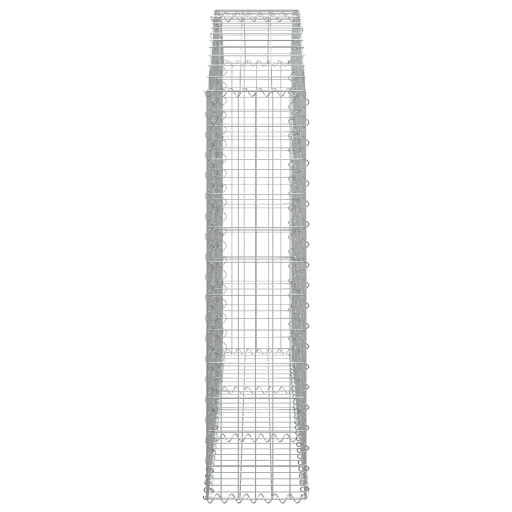 Cesto Gabbione ad Arco 150x30x120/140 cm Ferro Zincato 153446