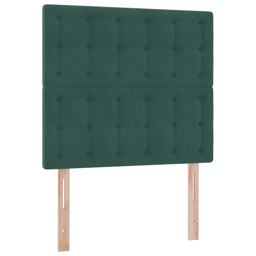 Letto con contenitore LED e materasso Verde Scuro 100 x 200 cm