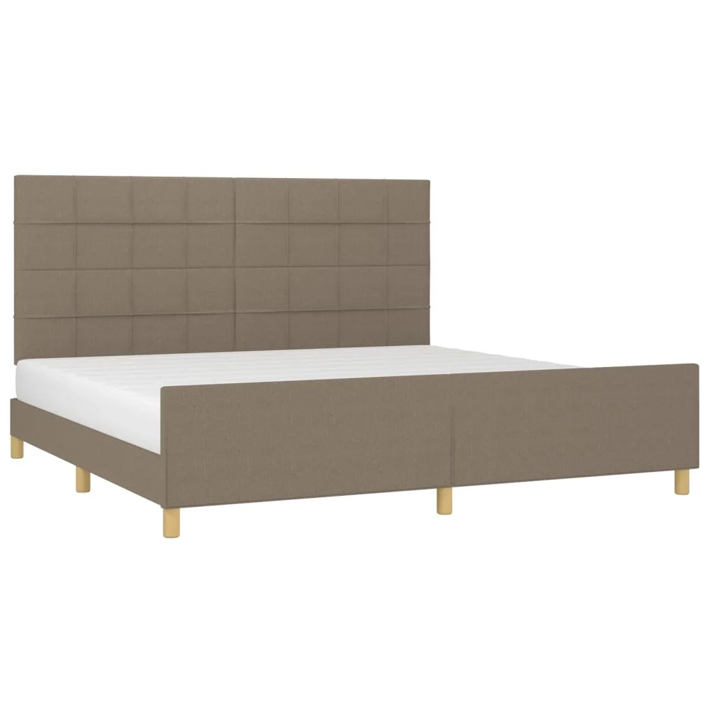 Giroletto senza Materasso Tortora 200x200 cm in Tessuto