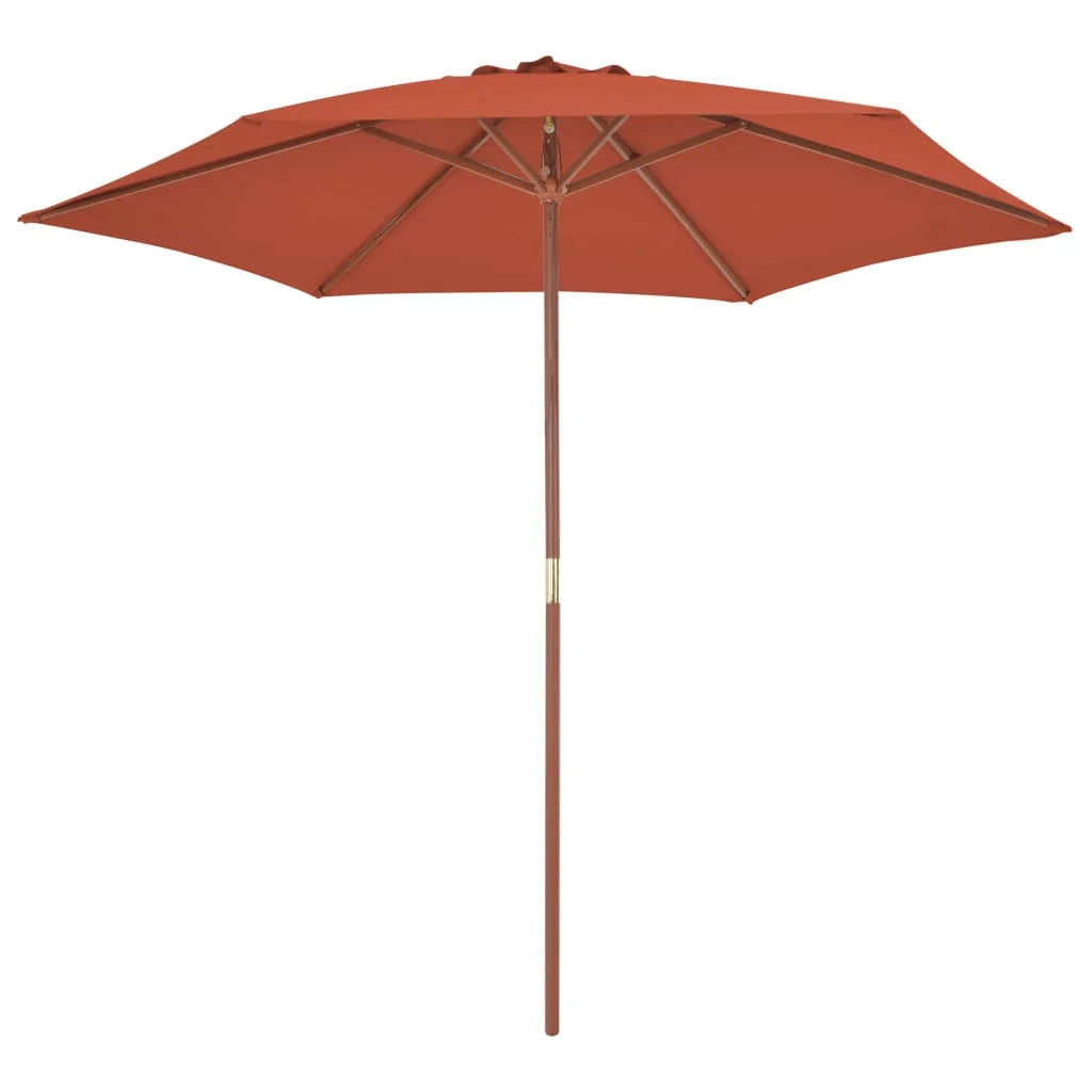 Ombrellone da esterno con palo in legno 270 cm arancione 02_0008247