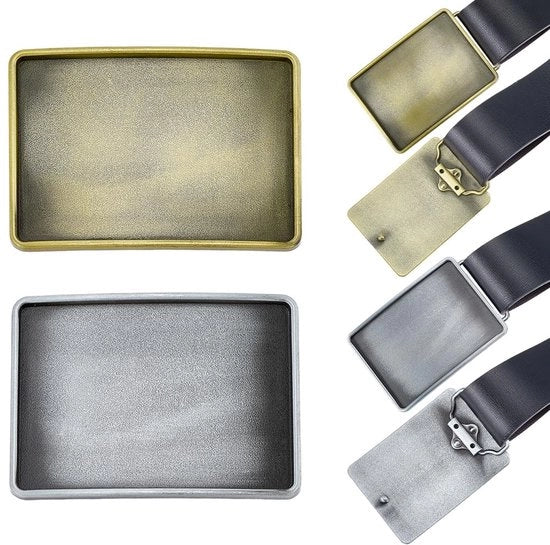 Riem Gesp Vintage Rechthoekig 2 cm (2,5 x 3,5 Inch) con Finitura Bronzata Zavorra Robusta per Cinture e Cinturini (Uomo e Donna).