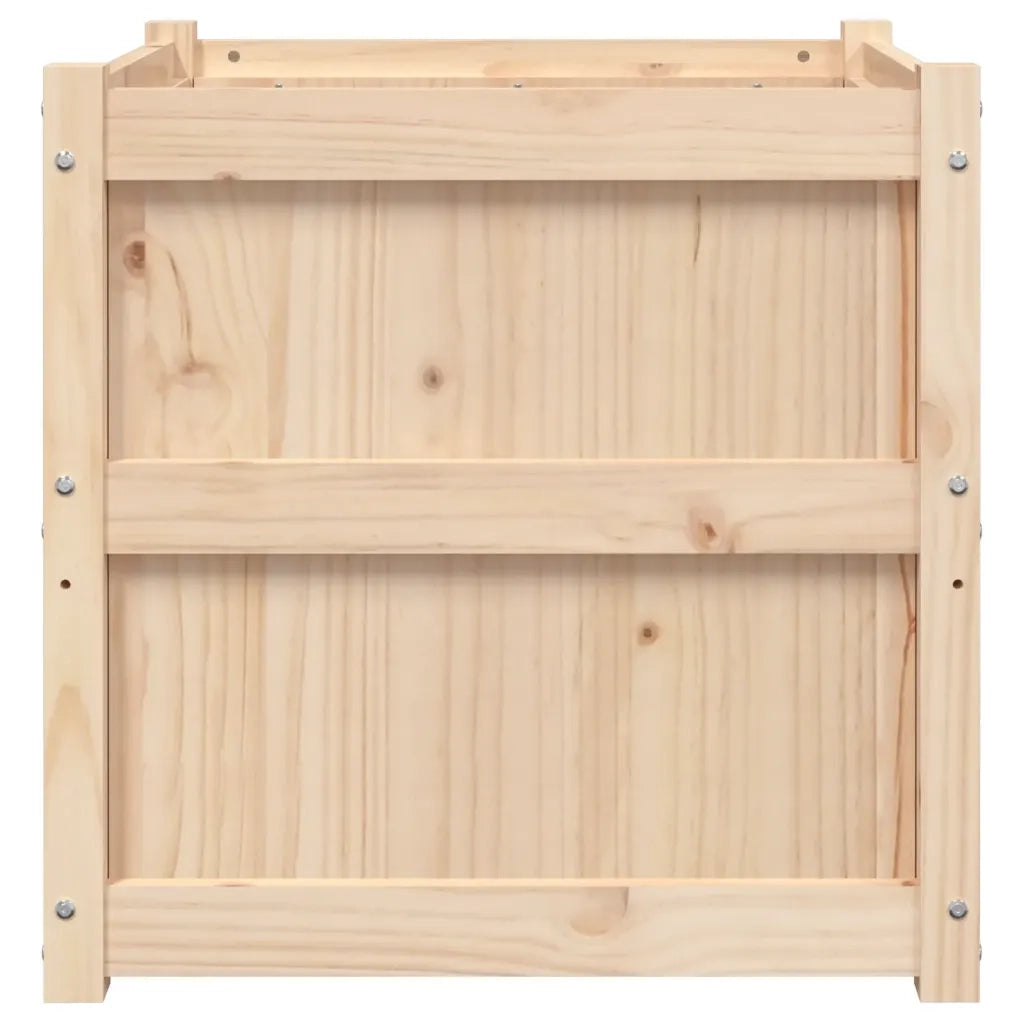 Fioriera da Giardino-Vaso da Esterno 60x60x60 cm in Legno Massello Di Pino