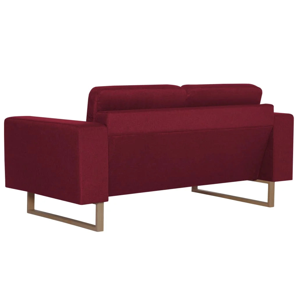 Divano 2 posti per soggiorno salotto arredamento casa tessuto rosso bordeaux 02_0020752