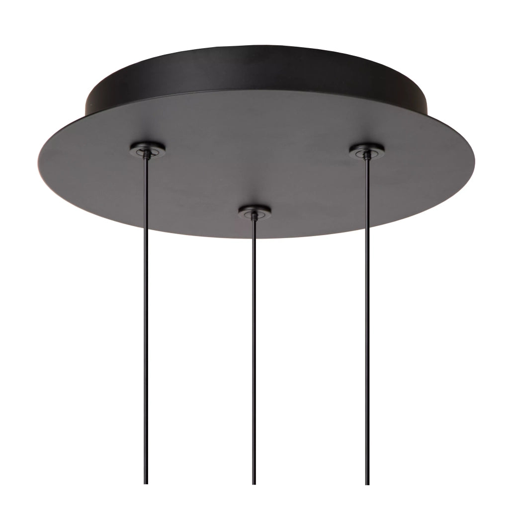 Lampada a sospensione Lucide Kligande LED tripla nera