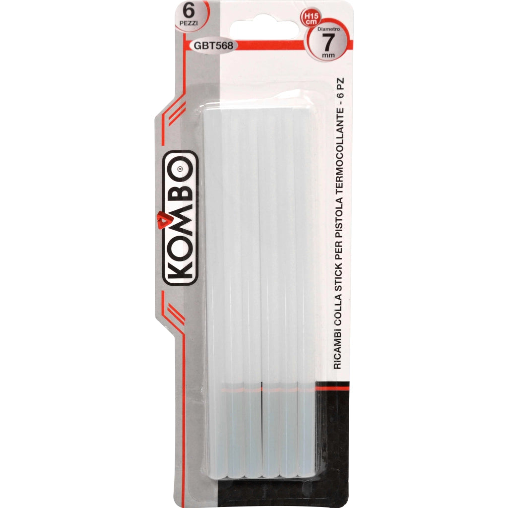 Stick Colla ricambio per Pistola Termocollante 6pz 7x200mm