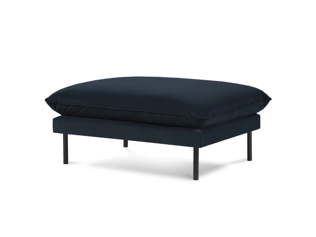 Cosmopolitan Design - Pouf "Vienna" in velluto blu scuro 