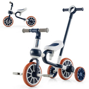 Triciclo per bambini 5 in 1 37 x 72 x 101 cm con sedili regolabili e ruote in acciaio al carbonio antiscivolo blu 20_0014538