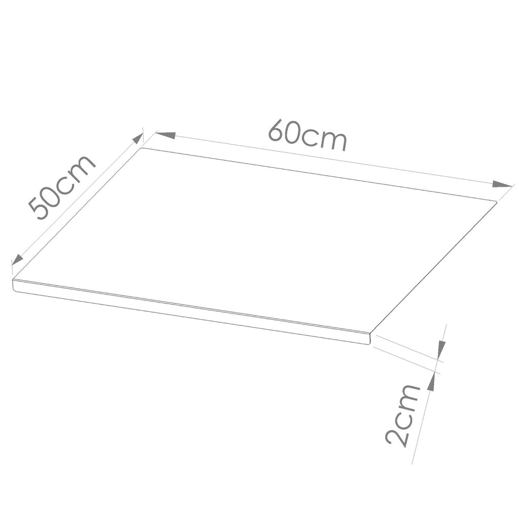 Tagliere Spianatoia per Alimenti Professionale 60x50 AISI 304