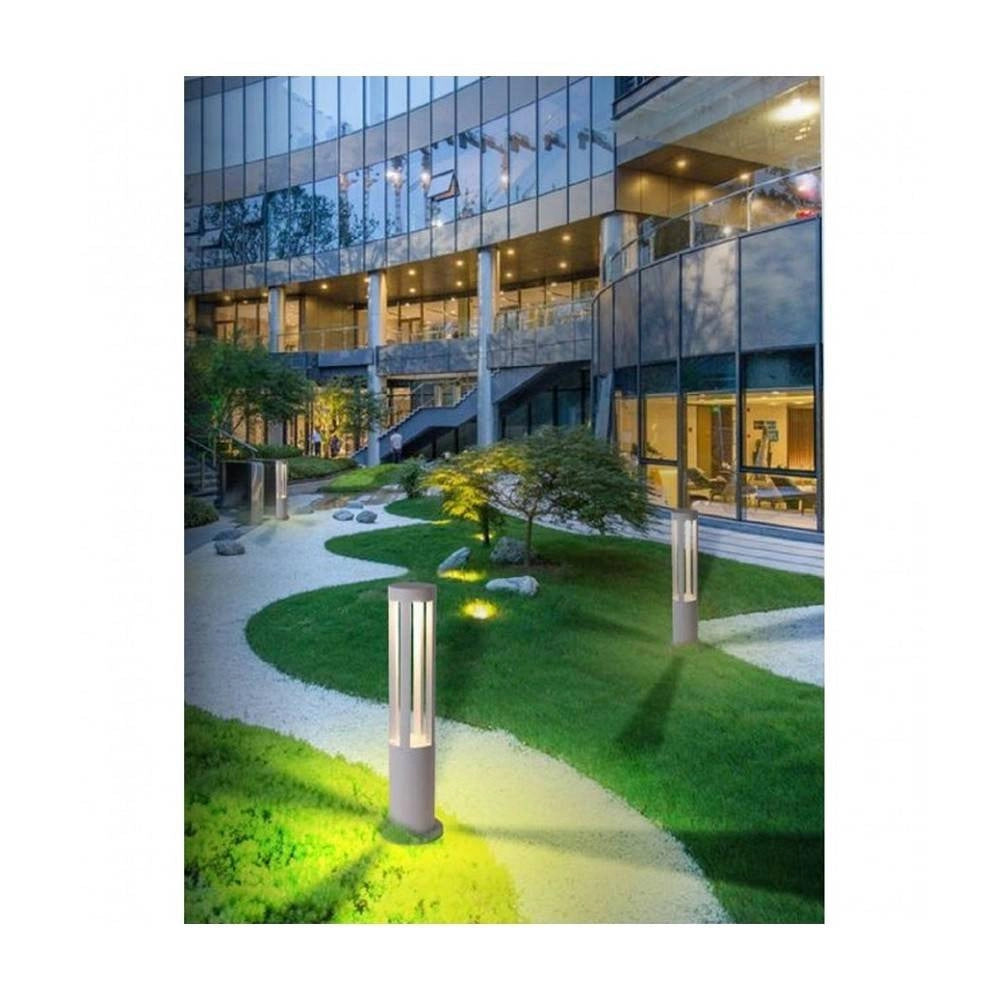 Trade Shop - Lampione Giardino Lampada 12w Led Terra Esterno Lampioncino Vialetti Bianco Es28 -