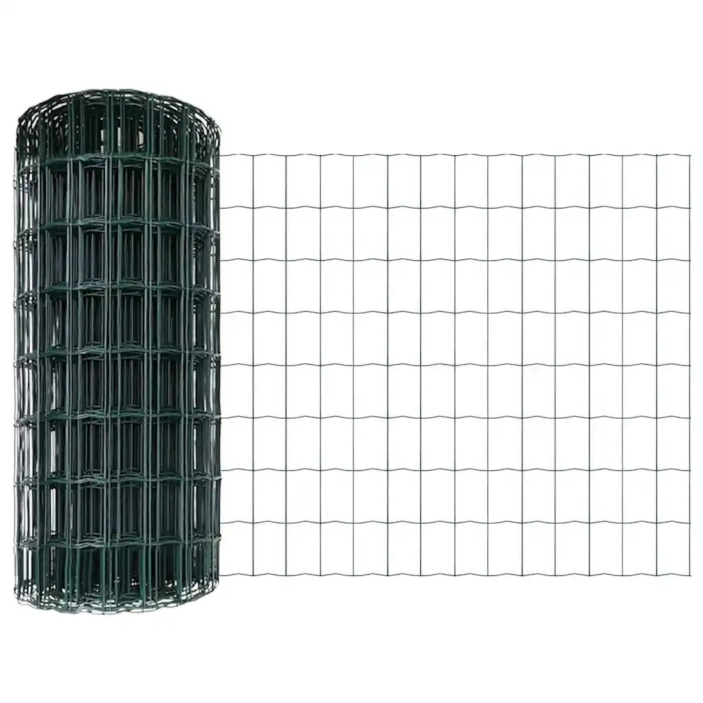 Recinzione con Posto Verde 0,8 x 25 m Acciaio e PVC