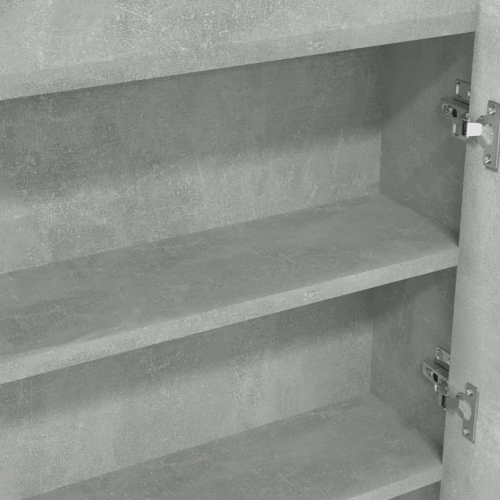 Armadietto Bagno con Specchio 80x15x60 cm in MDF Grigio Cemento 331535