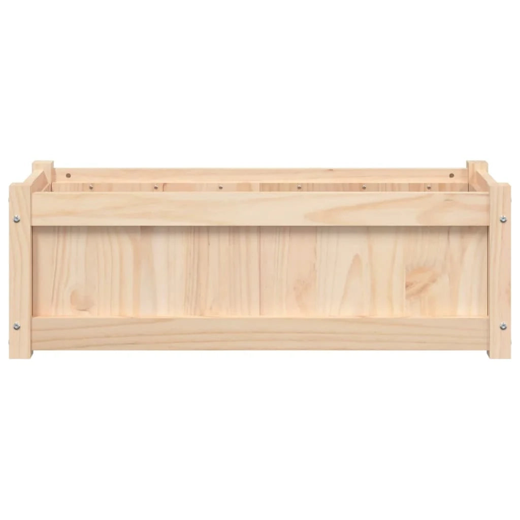 Fioriera rialzata per piante fiori patio o giardino esterno 90 x 31 x 31 cm legno di pino massiccio marrone 02_0038566