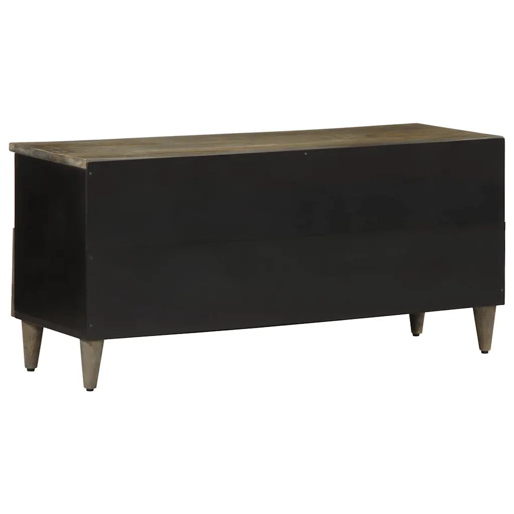 Mobile Porta TV Nero 100x33x46 cm in Legno Massello di Mango 4017810