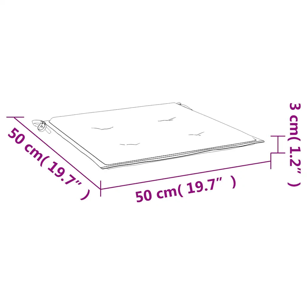 Cuscini per Sedia 6 pz a Quadri Grigi 50x50x3 cm Tessuto Oxford