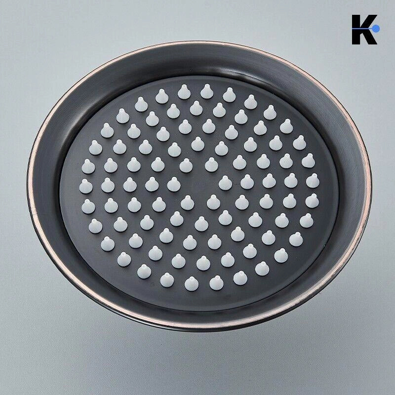 NALA | Set doccia vintage in acciaio inox nero opaco | Miscelatore doccia dal design retrò | Miscelatore doccia completo di doccetta