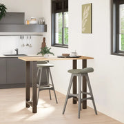 Gambe per tavolo da bar in acciaio naturale 2 pz 60x(100-101) cm in acciaio 4013347