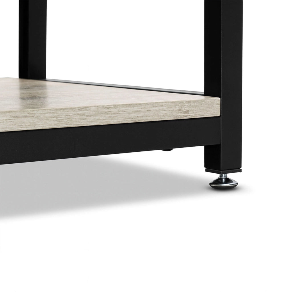 Bimyo - Scrivania pieghevole con libreria salvaspazio 50x41xH128 cm in stile industrial bleach