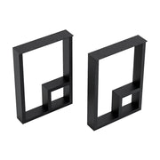 Set di 2 gambe per tavolo in acciaio 42 x 30 x 7 cm nero 03_0010590