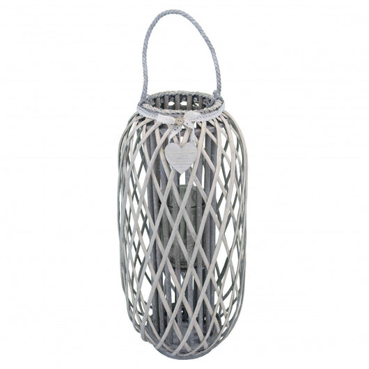 Lanterna Caroline   in Vimini Grigio
