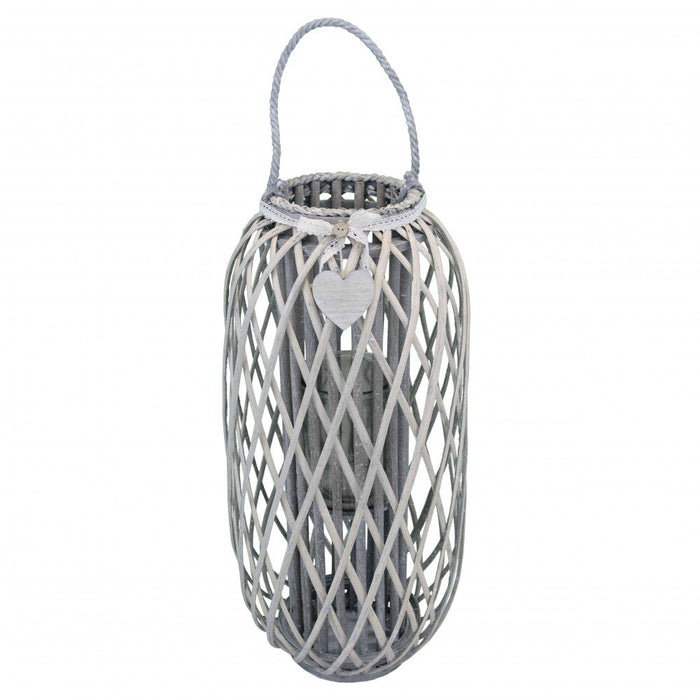 Lanterna Caroline   in Vimini Grigio