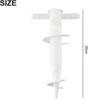 Paraplu per spiaggia con ancore per pesca al largo e supporto per paraplu standard per pescatori di mare aperto (bianco)