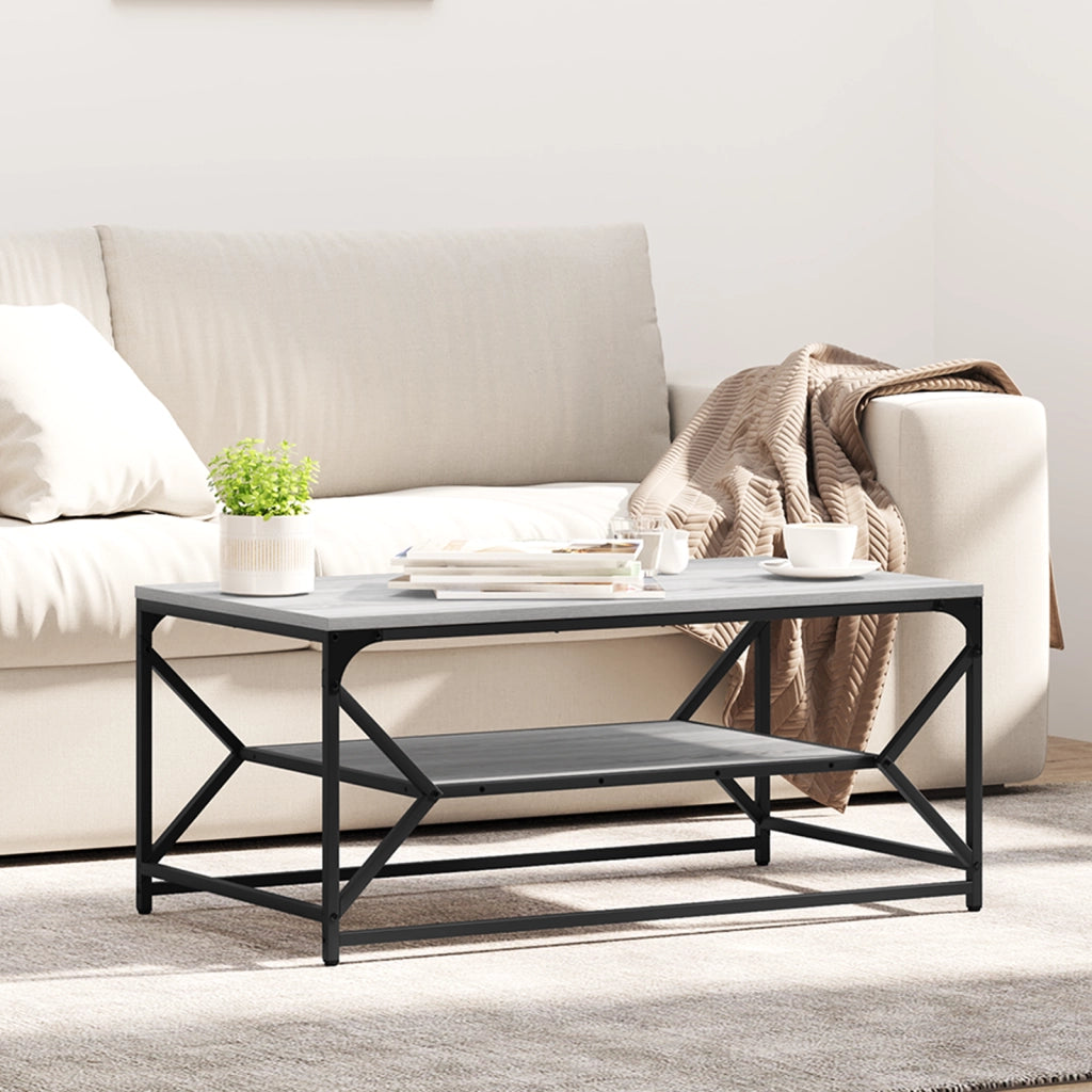 Tavolino da caffÃ¨  con ripiano Grigio Sonoma 90x50x40 cm in Legno ingegnerizzato