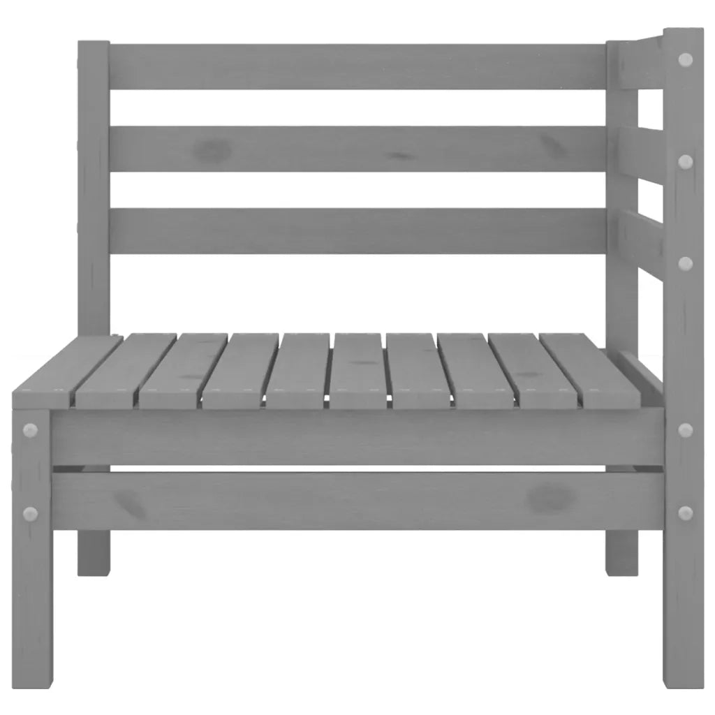 Set Divani da Giardino 4 pz Grigio in Legno Massello di Pino cod mxl 36452