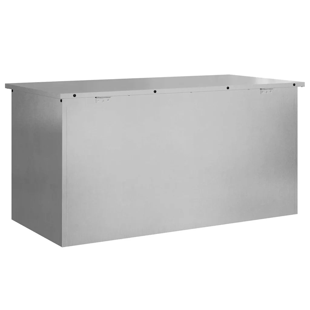 Scatola di Stoccaggio Esterno Argento 100 x 50,5 x 50 cm 874564