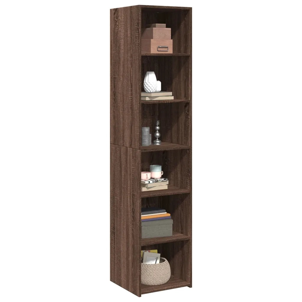 Credenza Rovere Marrone 40x41x185cm in Legno Multistrato 3281672