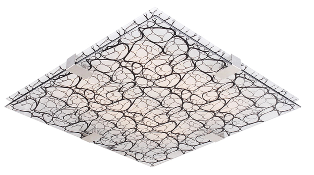 Plafoniera LED Candellux Fiera 31x31 9W 4000K nero/cromo