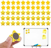 50 pezzi di adesivi magnetici gialli, patch multifunzionali creativi, adesivi mini utili, patch per frigorifero carini per ufficio e scuola.