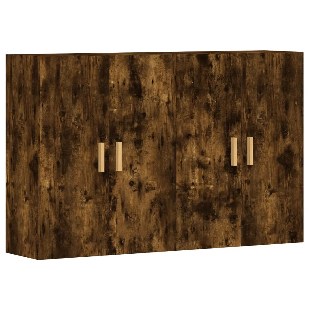 Armadietti a Parete 2 pz Rovere Fumo in Legno Multistratocod mxl 69641
