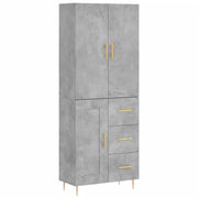 Credenza | Madia | Buffet da pranzo | Armadio da pranzo Grigio Cemento 69,5x34x180 cm in Legno Multistrato