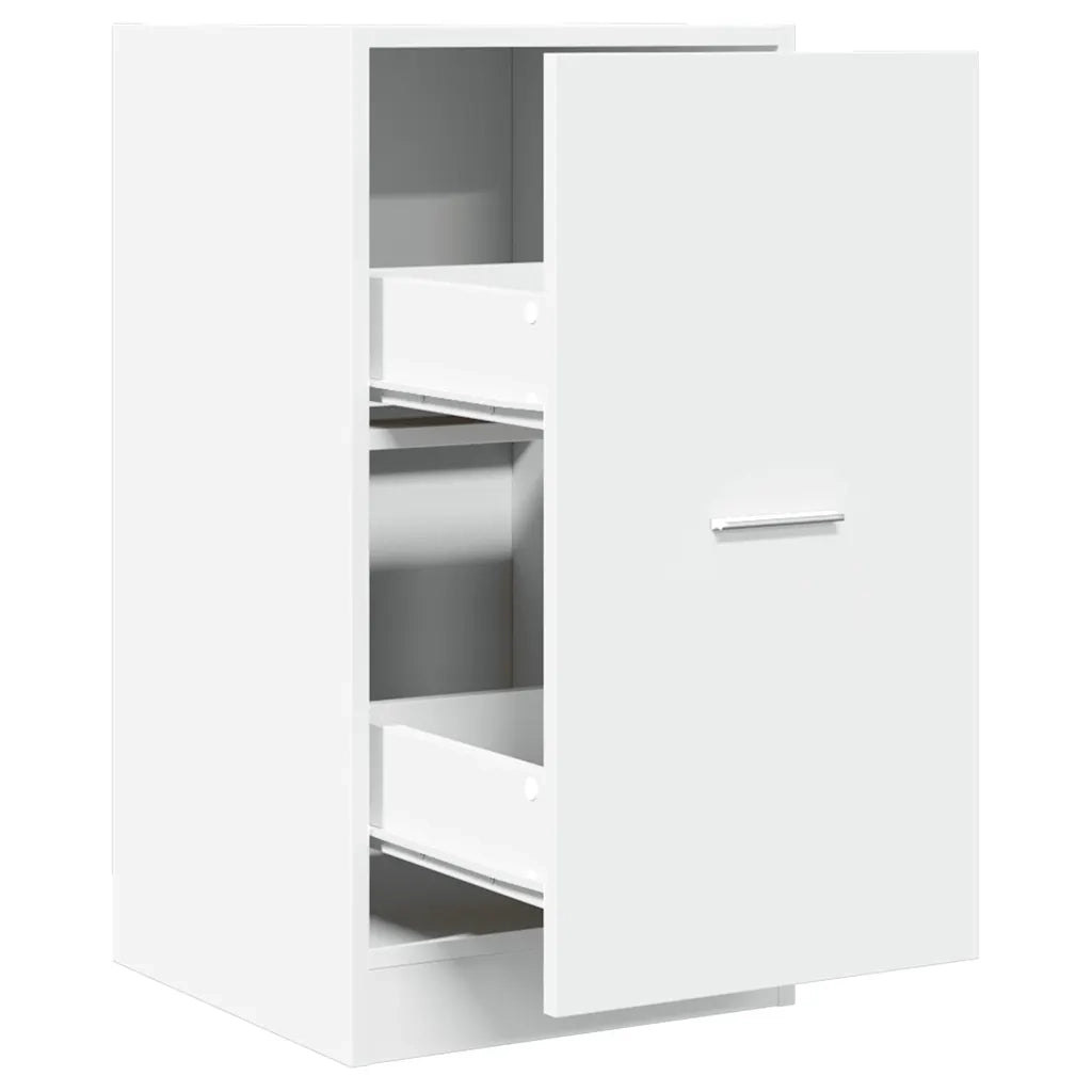Mobiletto da farmacia multifunzionale 40 x 41 x 77,5 cm pratico contenitore stile moderno legno composito bianco 02_0050628