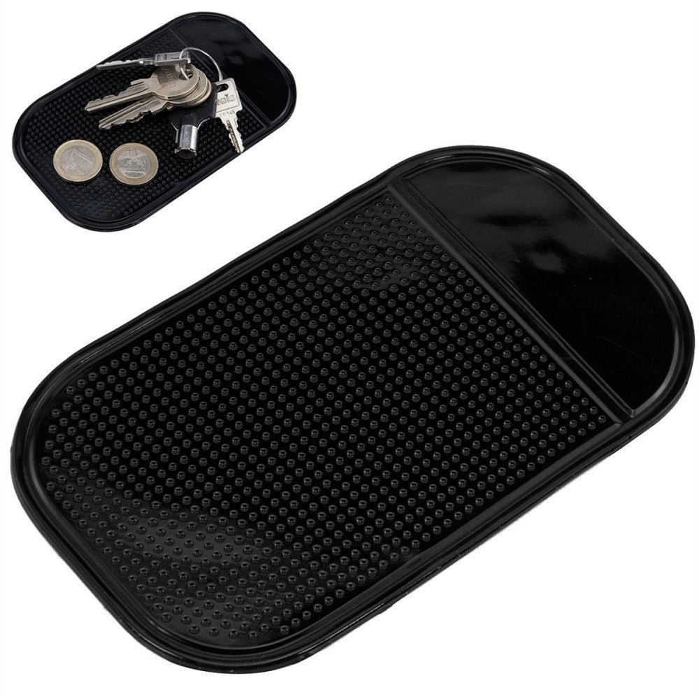 Trade Shop - Tappetino Adesivo In Silicone Supporto Antiscivolo Cruscotto Auto Smartphone -