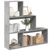 Libreria Divisorio 3Piani Grigio Cemento 123x29x123 Truciolato 857988